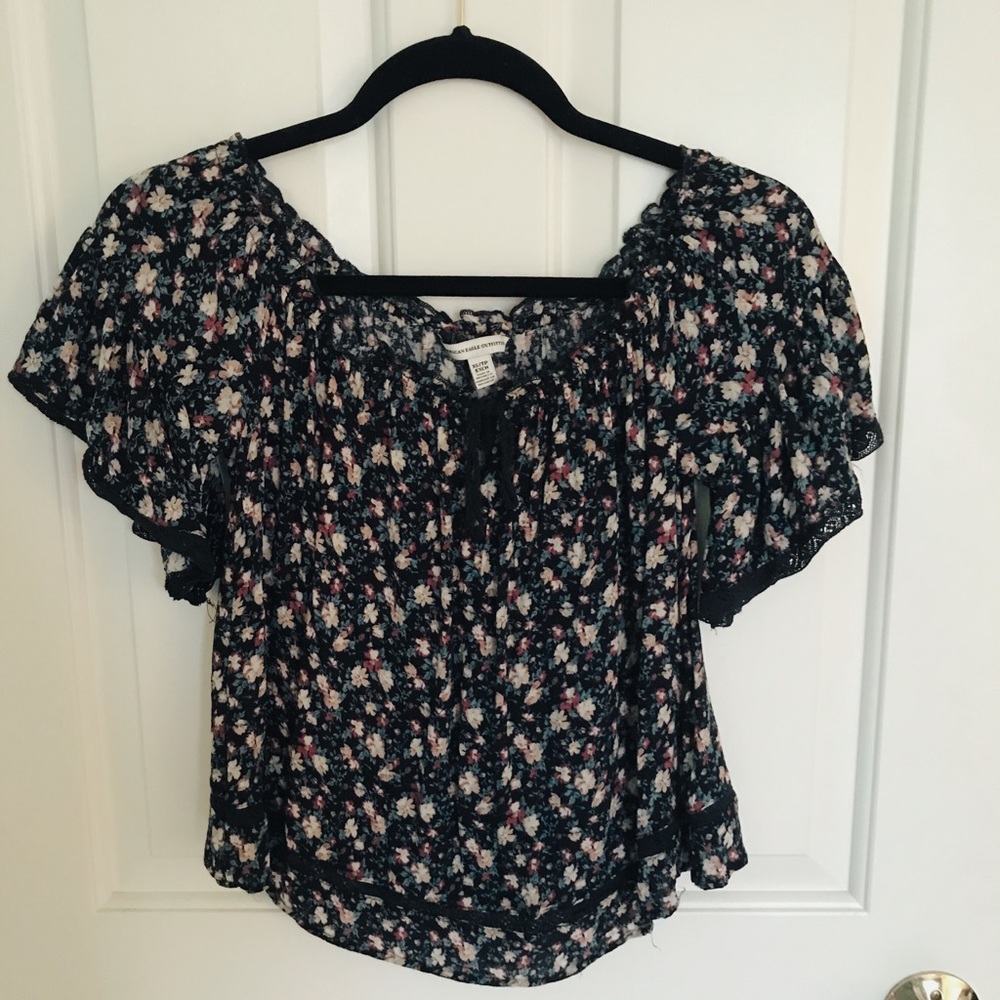 AE floral off the shoulder top